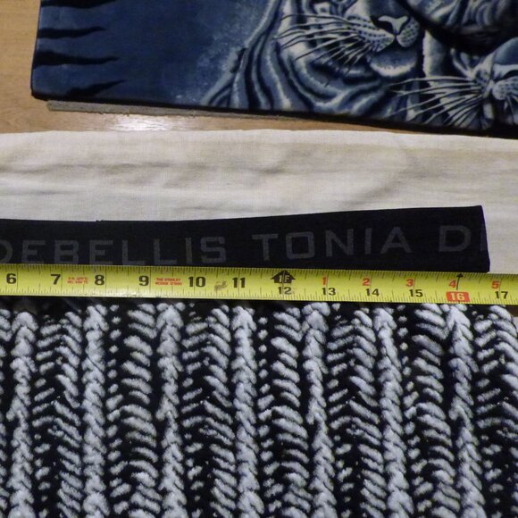 TONIA DEBELLIS FITTED BLACK & WHITE MINI SKIRT L SKI SNOW VACATION WINTER - Picture 6 of 8